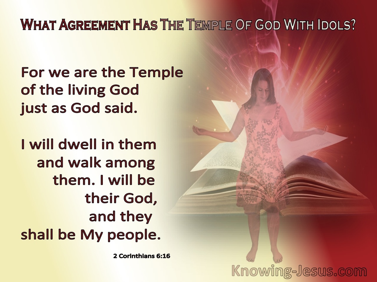 2 Corinthians 6:16 We Are The Temple Of The Living God (red)